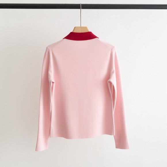 Self-Portrait Women's Red Wool Cardigan - Picture 9 of 9